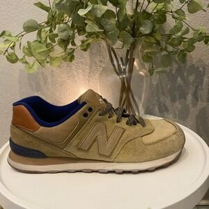 New Balance 574 Rugged Pack Sneaker Excellent Tan Mens 9.5
